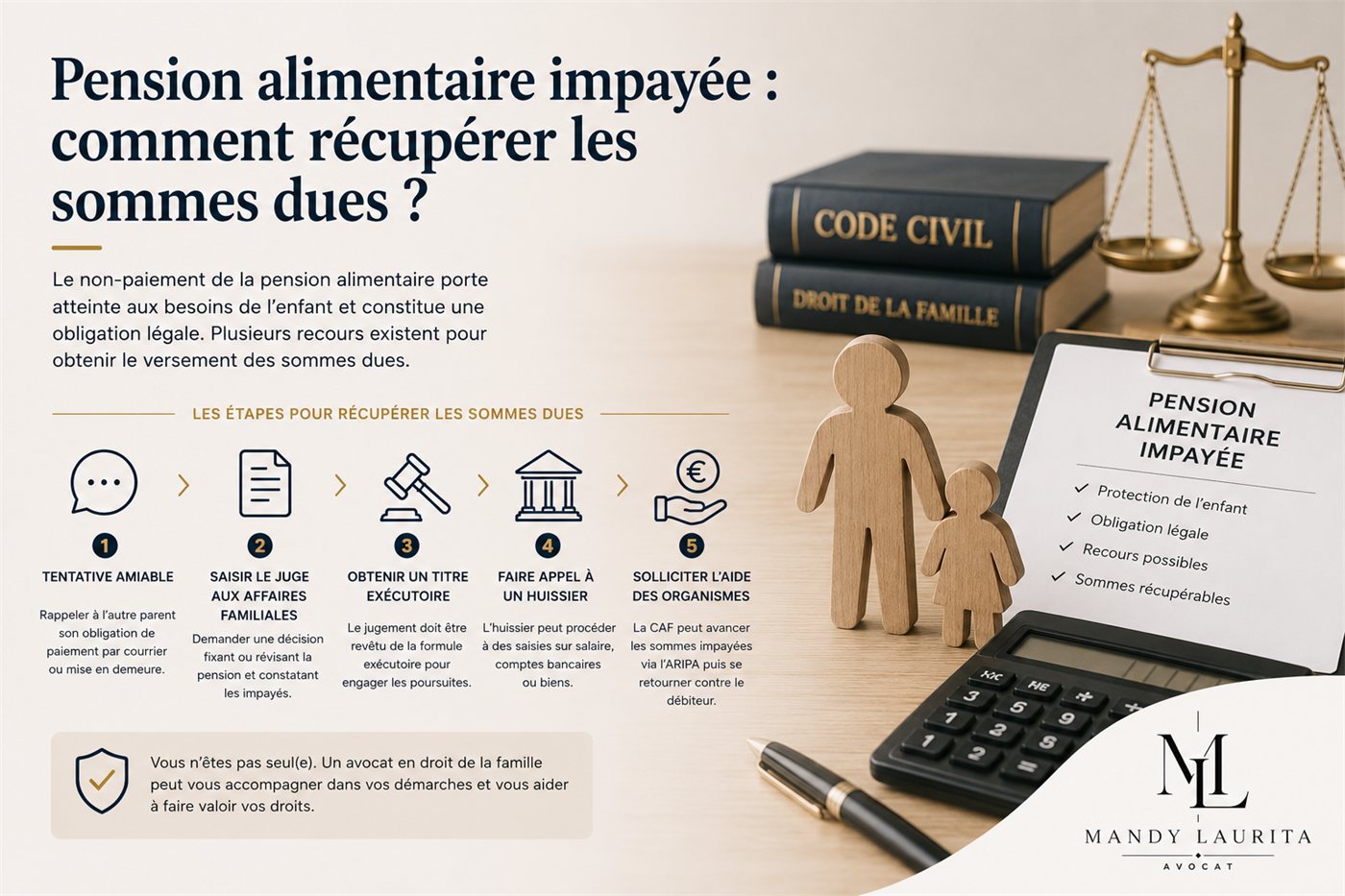 Pension alimentaire impayée : comment récupérer les sommes dues ?